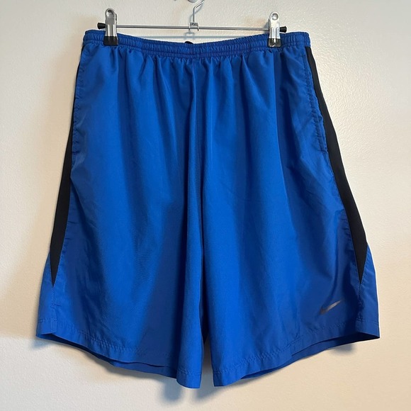 Nike Men's Dri Fit Running Blue Shorts Size L - Picture 2 of 9